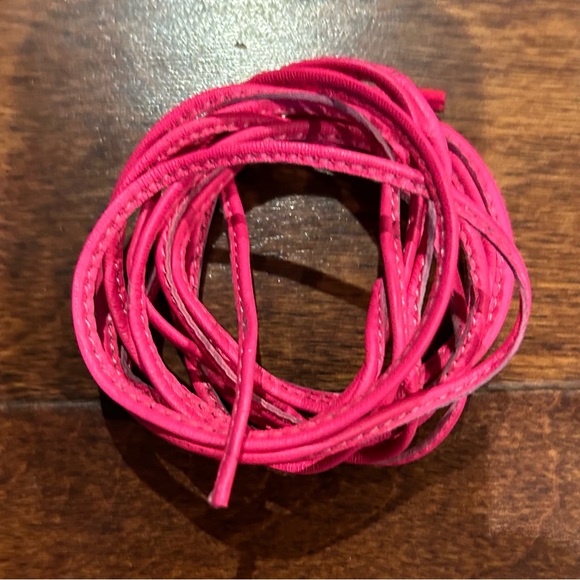 J Crew Lace-Up Leather Neon Pink Eyelet Pointed Toe Ballet Flats, Fit 9 1/2 - Picture 12 of 16